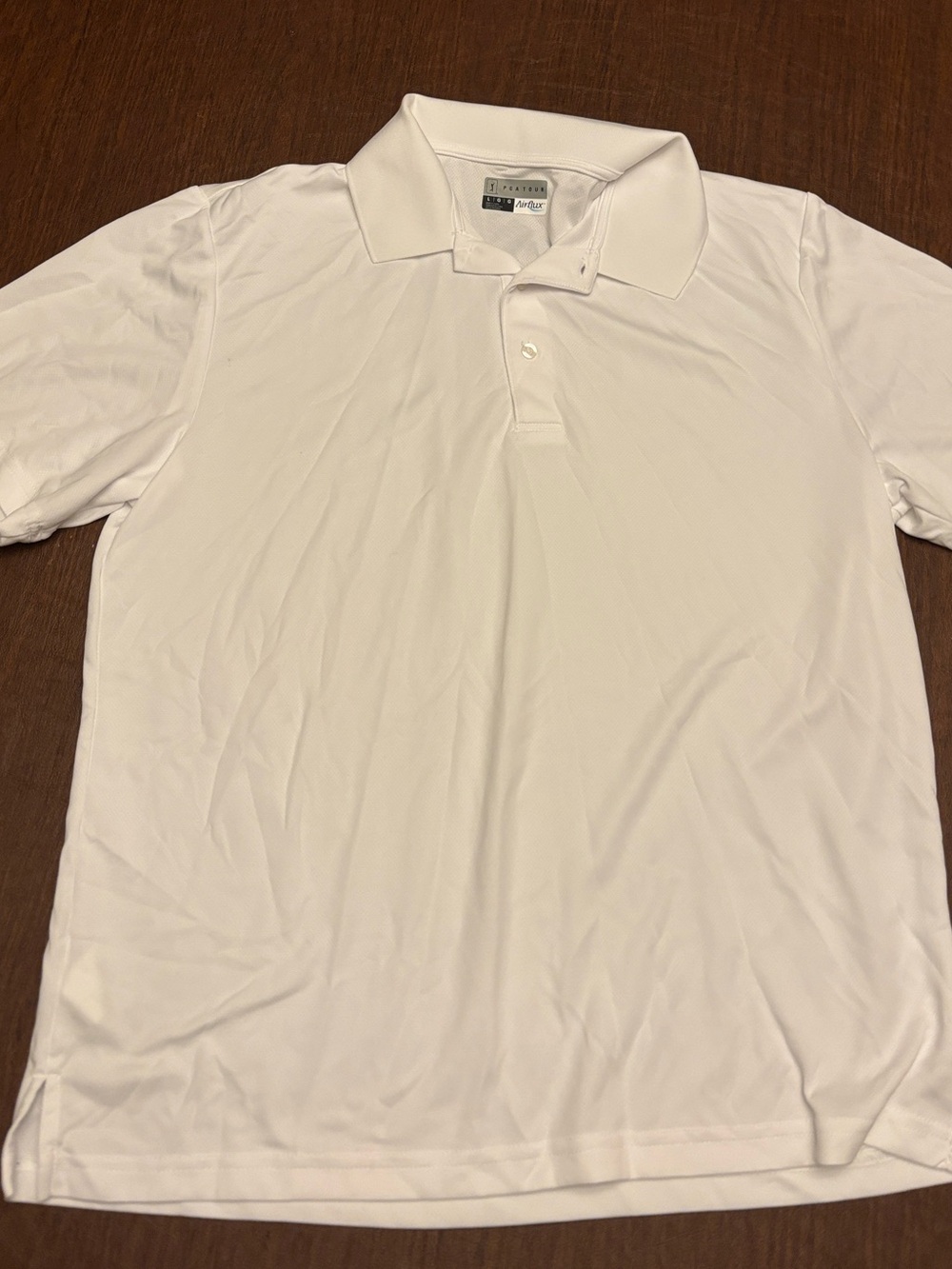 PGA Tour White Men's Short-Sleeve Polo